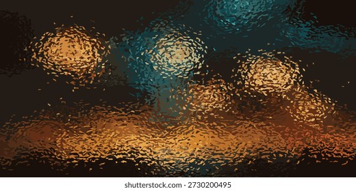 Abstractas luces bokeh con un efecto texturizado, creando una imagen de mal humor y atmosférica.