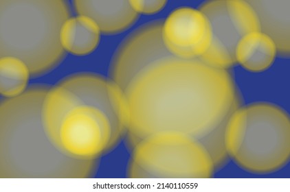 Abstract bokeh lights with Ukrainian national colors. Vector abstract background texture template design, bright poster. Big sale special offer. banner yellow and blue background and shapes.
