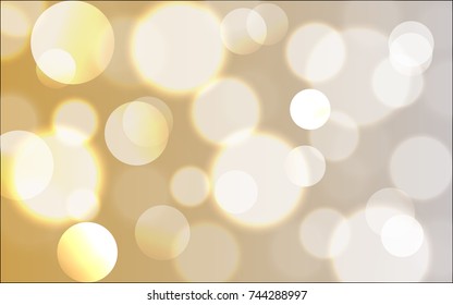 Abstract Bokeh Lights Vintage Background, Vector Illustration