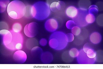 Abstract Bokeh Lights Vintage Background, Vector Illustration