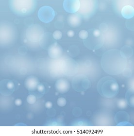 Abstract bokeh on blue background, vector illustration