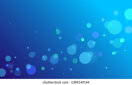 Abstract bokeh on blue gradient background use for presentation, poster or landing page