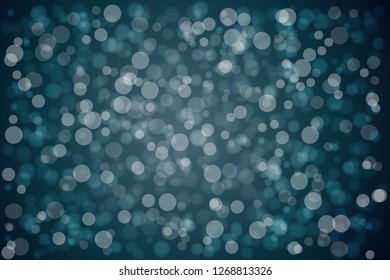 Abstract bokeh on dark blue background,  glitter Bokeh illustration 