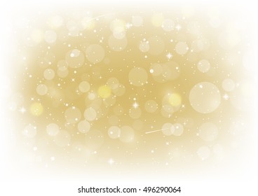 Abstract bokeh on gold background