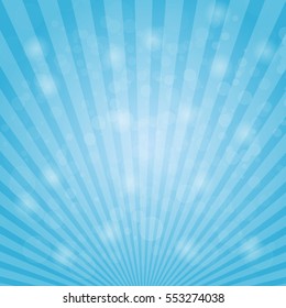 Abstract bokeh on light blue background, stock vector