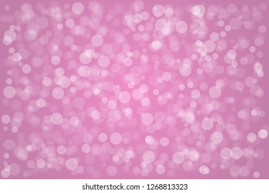 Abstract bokeh  on pink background, pink glitter Bokeh illustration 