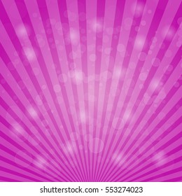 Abstract bokeh on pink background, stock vector