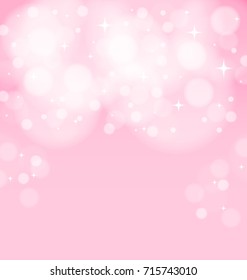 Abstract Bokeh on Pink Background