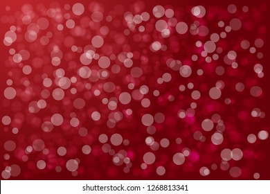 Abstract bokeh on red background,glitter Bokeh illustration 