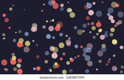 Abstract Bokeh Particles on Dark Background Dynamic Festive Motion Effect