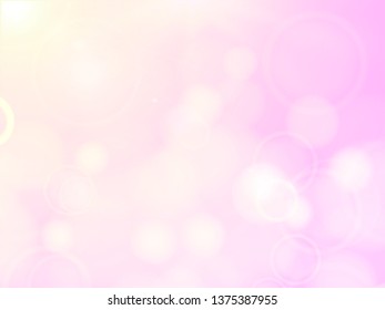 Abstract bokeh pink background.  Vector illustration