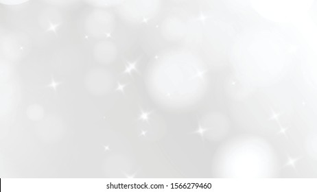 Abstract Bokeh Sparkling blurred White and Gray Vector Backgrounds.