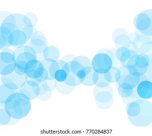 Abstract bokeh sunbeams effect isolated on white background. Defocused and blurred, shimmer decoration glare illustration