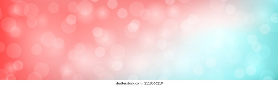 Abstract bokeh vector illustration background red blue turquoise