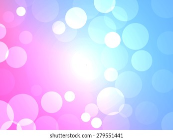 Abstract bokeh vivid light vector background. 