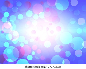 Abstract bokeh vivid light vector background. 