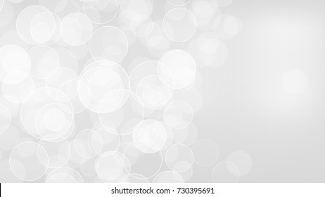 Abstract Bokeh White and Gray Vector Backgrounds