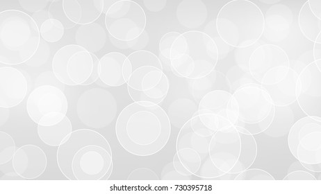 Abstract Bokeh White and Gray Vector Backgrounds