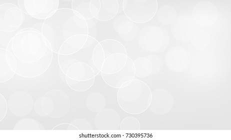 Abstract Bokeh White and Gray Vector Backgrounds