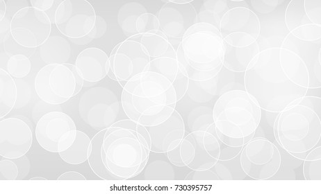 Abstract Bokeh White and Gray Vector Backgrounds