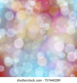 Abstract bokeh winter background illustration