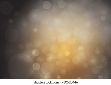 Abstract bokeh yellow color background. vector illustration