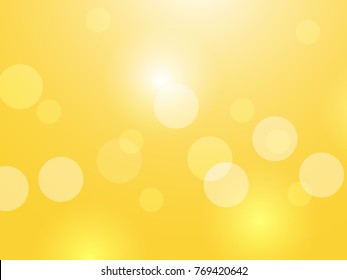 Abstract bokeh and yellow light Background illustration vector. EPS10 