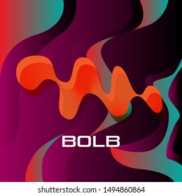 Abstract Bolb Zigzag Bubble Purple Yellow Turquoise Banner