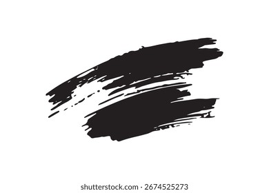 Abstract bold black brush strokes on a clean white background. Perfect minimalist ink texture for modern art, graphic design, digital backgrounds, posters, and creative projects.