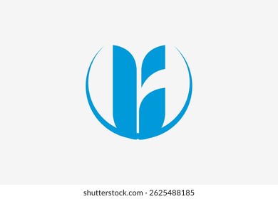 Abstraktes fett blaues Blumenlogo