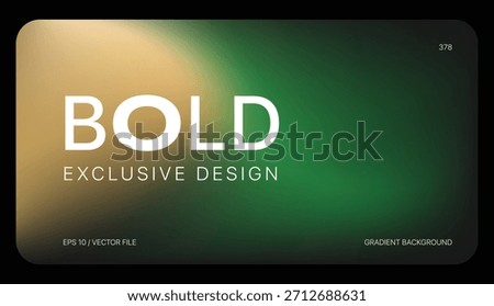  Abstract Bold Gold And Deep Green Smooth Gradient Background