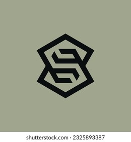 abstract and bold letter N modern logo
