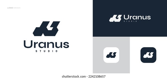 Abstract and Bold Letter U Logo Design for Business and Brand