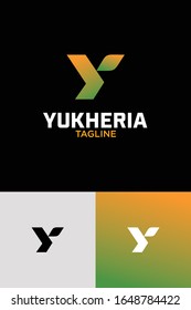 abstract bold letter y logo design