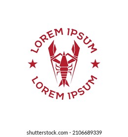Abstract and Bold Lobster Logo Concept Vector Illustration