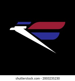 Abstraktes, kühnes, modernes Falcon Bird-Logo
