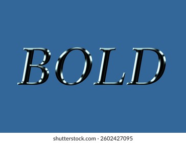 Abstract Bold Text Effect Design Blue Background