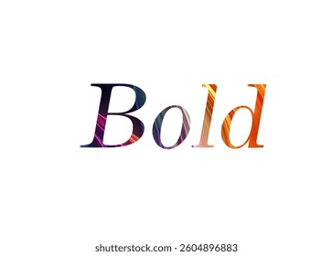 Abstract Bold Text Effect Design White Background