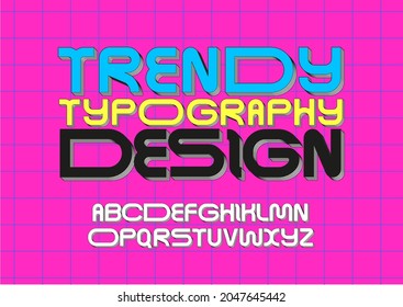 abstract bold and trendy typography design template vector, illustration