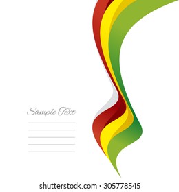 Abstract Bolivian right ribbon vector