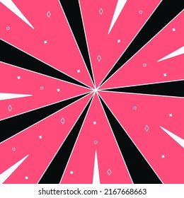 abstract bomb effect background, pink black color, with sparkling for comic, poster and stationery purposes	
