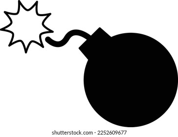 Abstract bomb icon, Flat design style