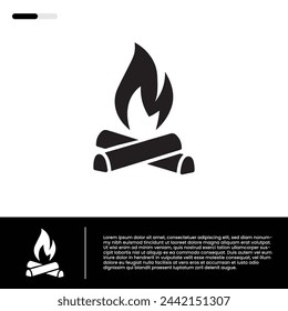 Abstract Bonfire Vector Illustration Icon Logo Design