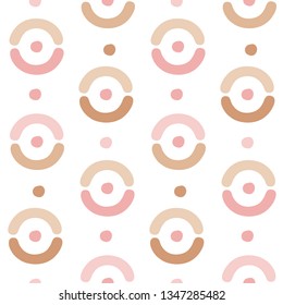 Abstract boobs. Vector illustration of seamless pattern.