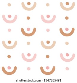 Abstract boobs. Vector illustration of seamless pattern.