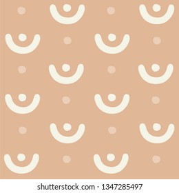 Abstract boobs. Vector illustration of seamless pattern.