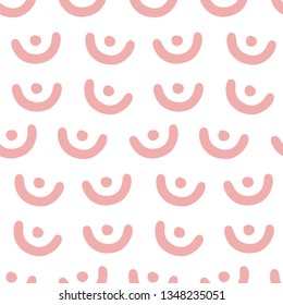 Abstract boobs. Vector illustration of seamless pattern.