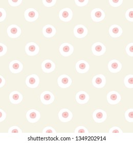 Abstract boobs. Vector illustration of seamless pattern.
