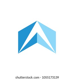 abstract book arrow up logo 