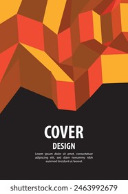 Abstract book cover composition. for presentation design. Vermilion base for website, print, base for banners, wallpapers, business cards
